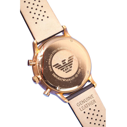 Emporio Armani AR0398 Men's Rose Gold Chronograph Watch