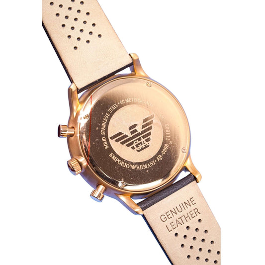 Emporio Armani AR0398 Men's Rose Gold Chronograph Watch