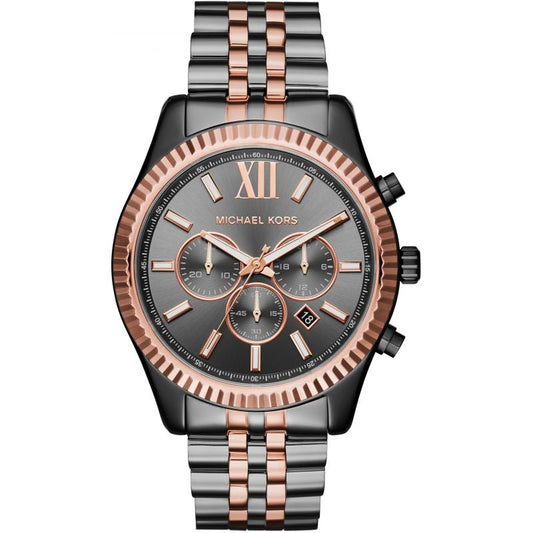 Michael Kors MK8561 Men's Lexington Dark Two-Tone Chronograph Watch