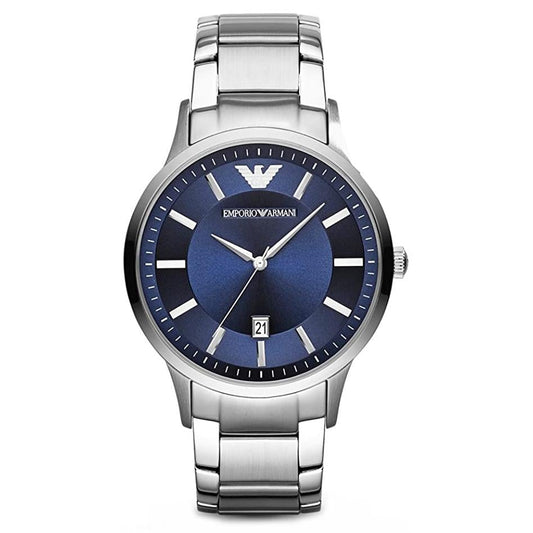 Emporio Armani AR2477 Men's Silver & Blue Watch