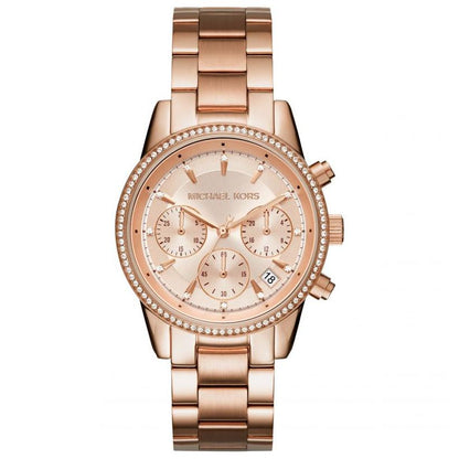 Michael Kors MK6357 Ladies RITZ Rose Gold Chronograph Watch