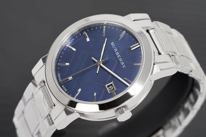 Burberry BU9031 Men's The City 38mm Steel Blue Watch