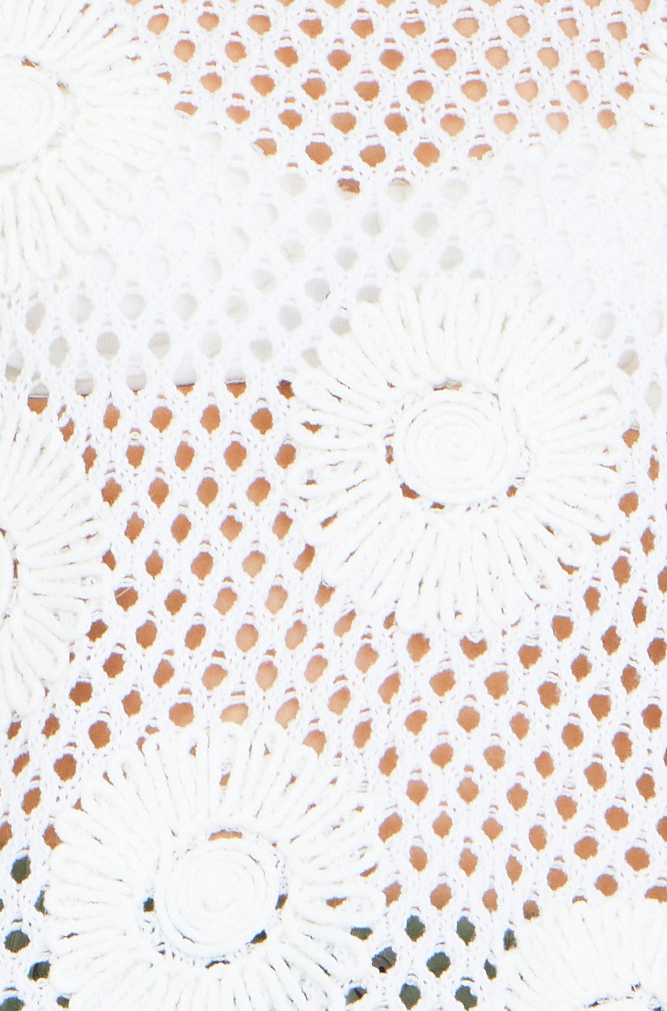 White Flower Crochet Jumper - Bascora