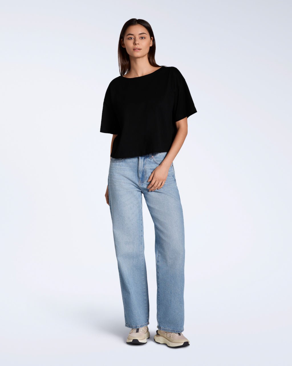 Wide Boat Neck Organic T-Shirt - Bascora