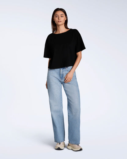 Wide Boat Neck Organic T-Shirt - Bascora
