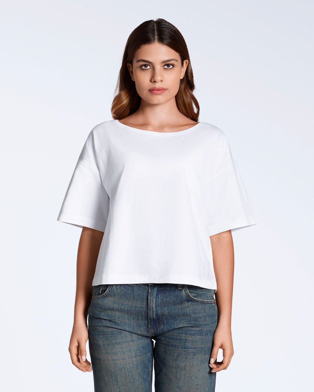 Wide Boat Neck Organic T-Shirt - Bascora