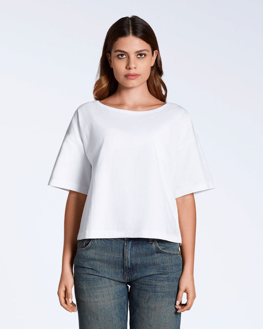 Wide Boat Neck Organic T-Shirt - Bascora