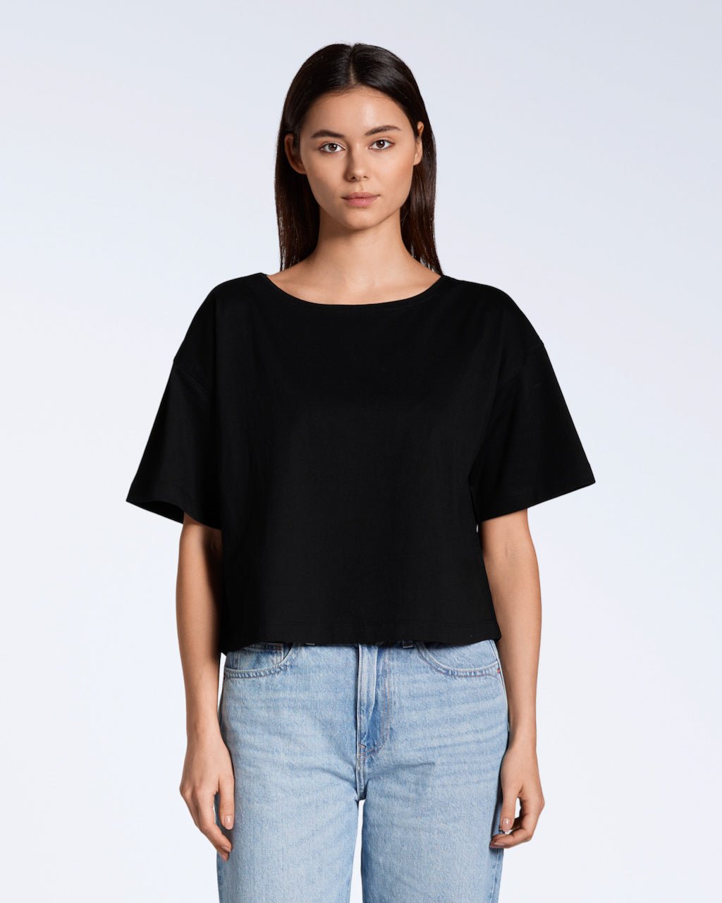 Wide Boat Neck Organic T-Shirt - Bascora