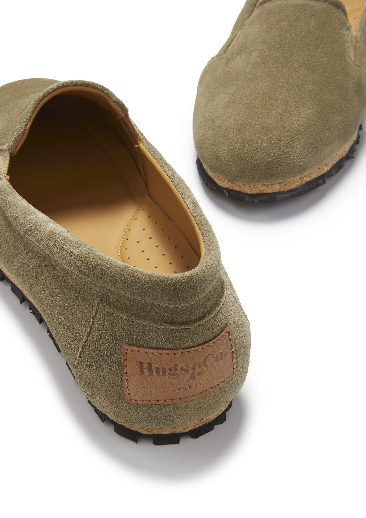 Hugs & Co. Women's Truffle Green Suede Continental Espadrilles