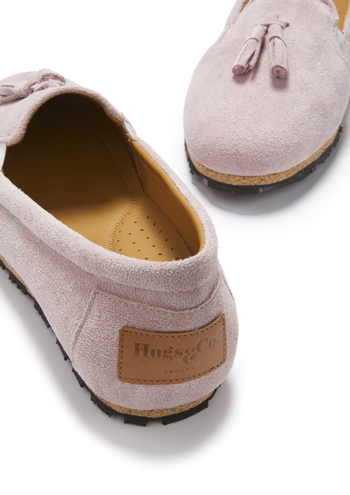 Hugs & Co. Women's Powder Pink Suede Tasselled Espadrilles