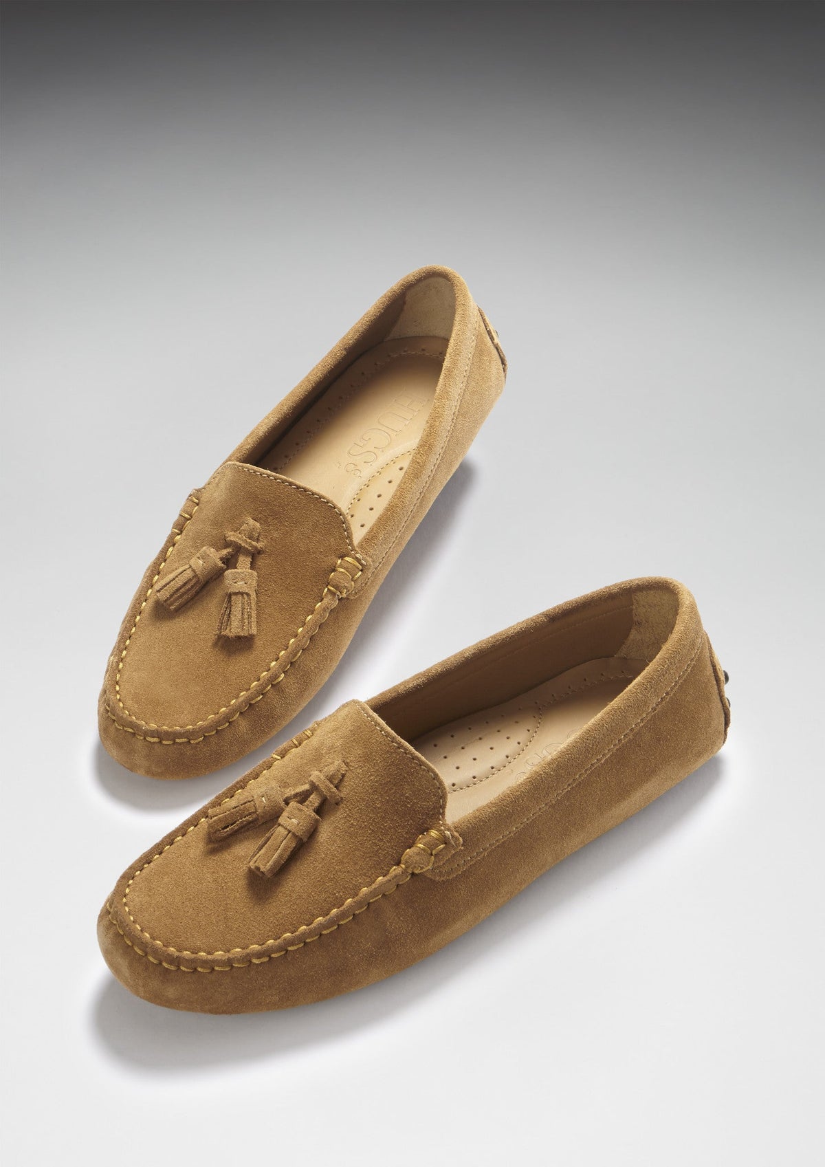 Hugs & Co. Women's Tobacco Suede Tasselled Driving Loafers