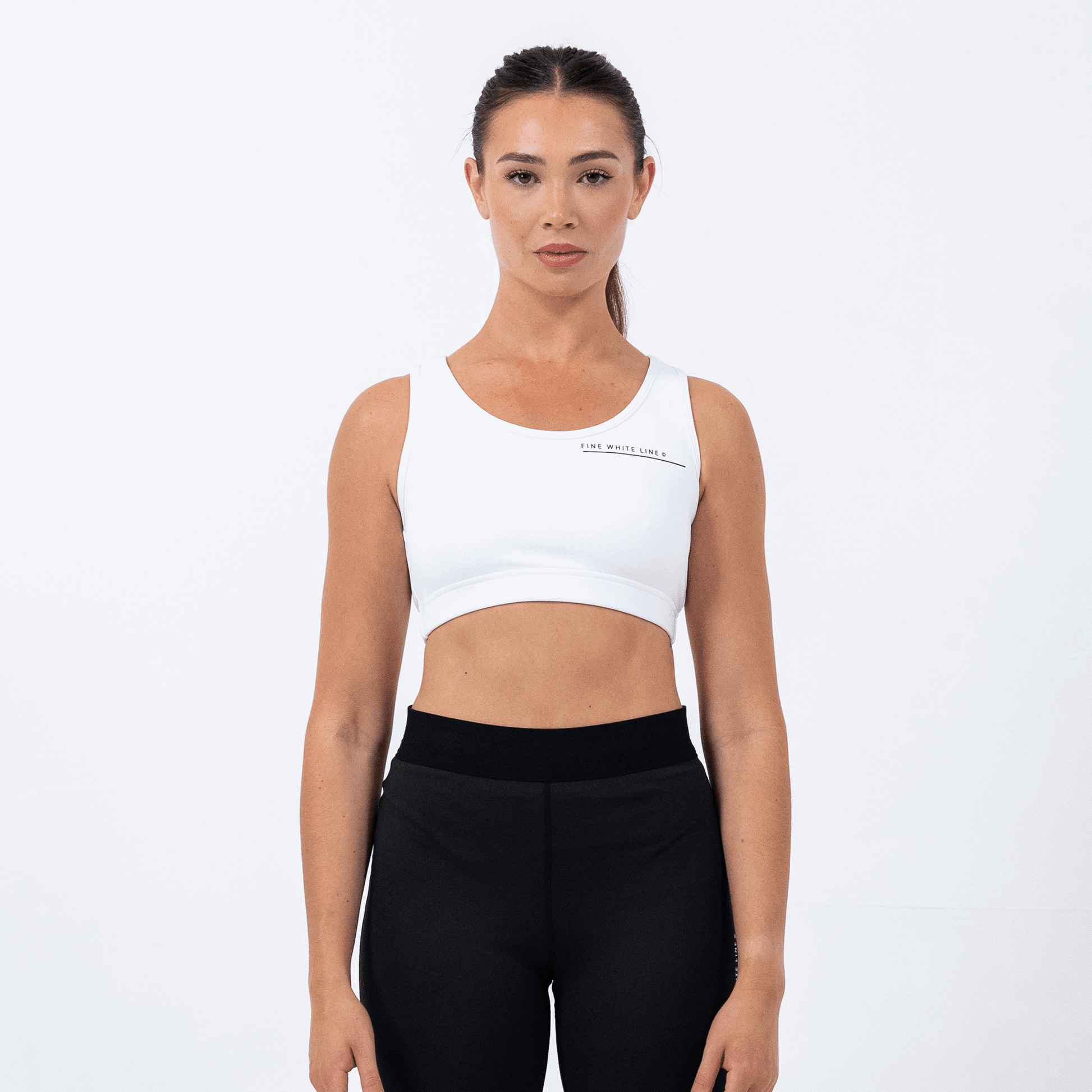 Women's Aquila White Sport Bra - Bascora