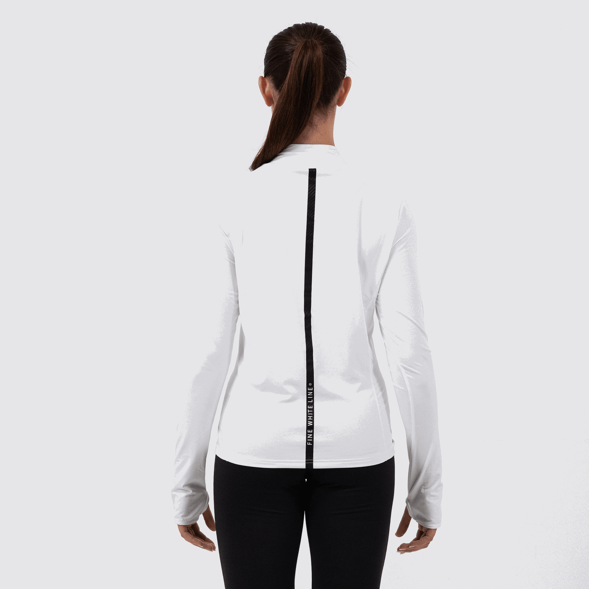 Women's Orbit White 1/4 Zip Jacket - Bascora