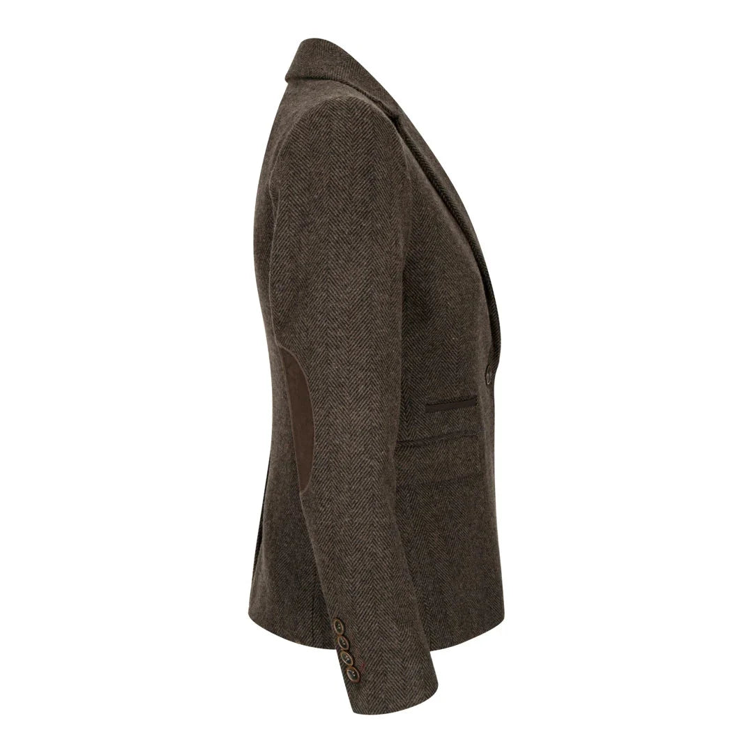 Women's Brown Tweed Blazer, Waistcoat & Trouser Classic Suit