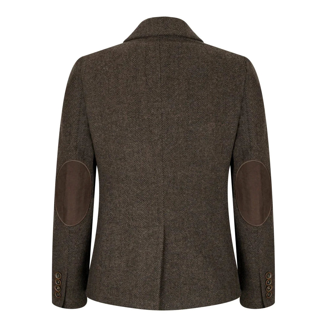 Women's Brown Tweed Blazer, Waistcoat & Trouser Classic Suit