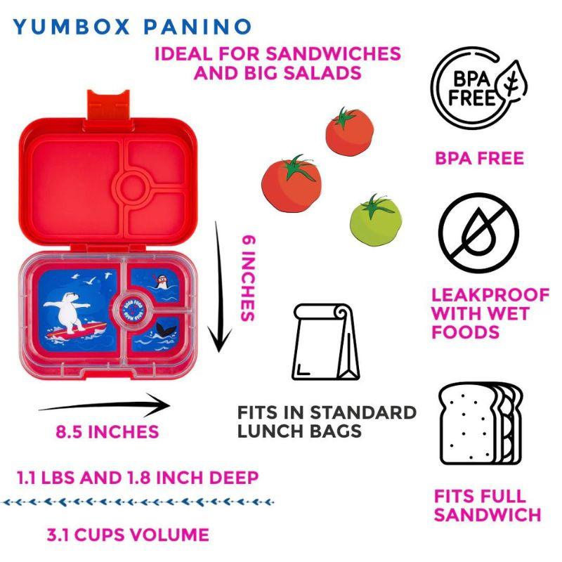 Yumbox Panino Leakproof Sandwich Friendly Bento Lunch Box - Various Colours